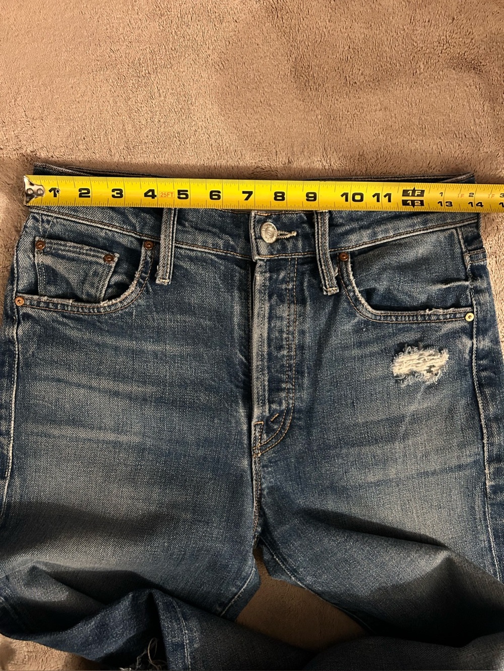 🩷💛MOTHER Denim The Tomcat Roller Chew Jeans in The Sweetest Treat fits like 28💛🩷 - Picture 5 of 16